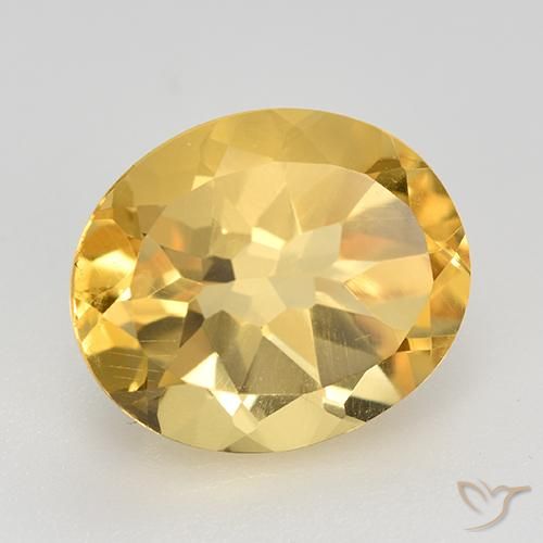 4.73克拉天然黄水晶，椭圆形，VVS-VS
