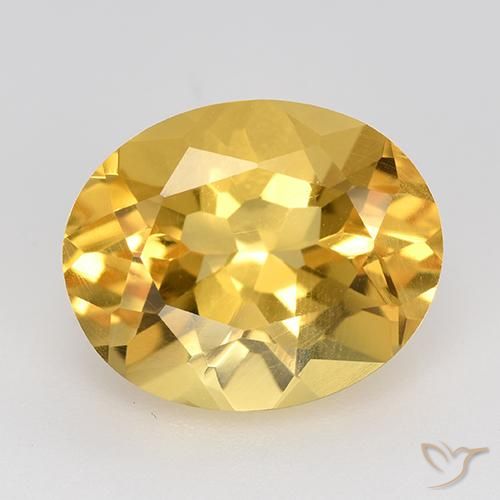 4.67ct 天然 金色 黄水晶, 椭圆形, VVS-VS