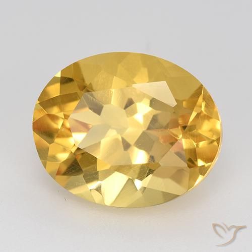 4.67克拉天然黄水晶，椭圆形，VVS-VS
