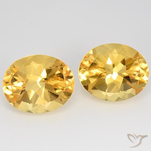 9.70ctw 天然 亮金 黄水晶, 椭圆形, VVS-VS
