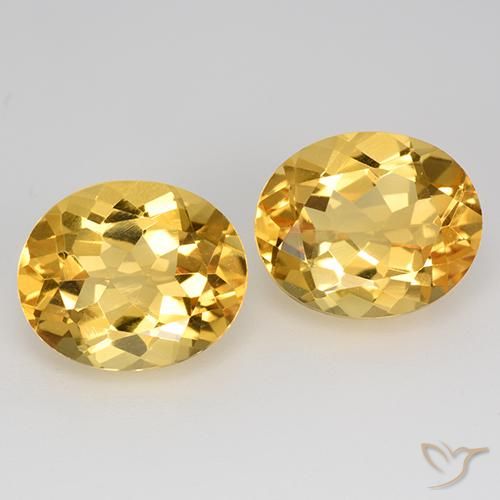 9.44天然金色黄水晶，椭圆形切割，12.2×10毫米，VVS-VS