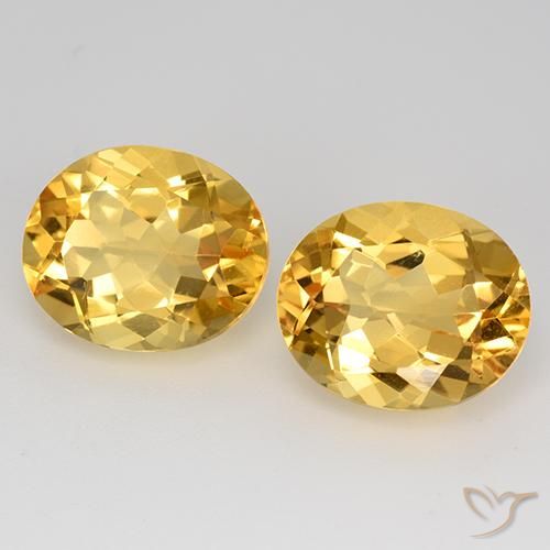 9.44天然金色黄水晶，椭圆形切割，12.2×10毫米，VVS-VS