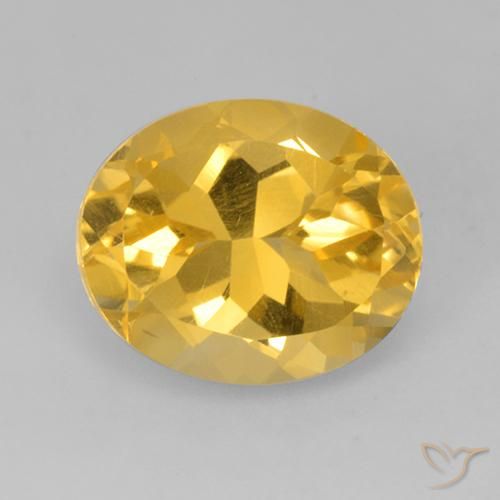 4.43ct 天然 亮金 黄水晶, 椭圆形, VVS-VS