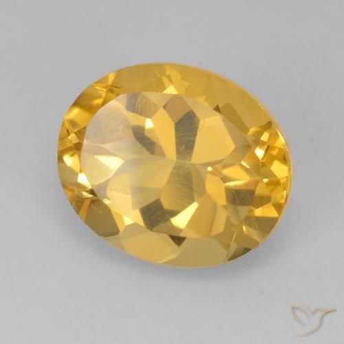 4.43克拉天然黄水晶，椭圆形，VVS-VS