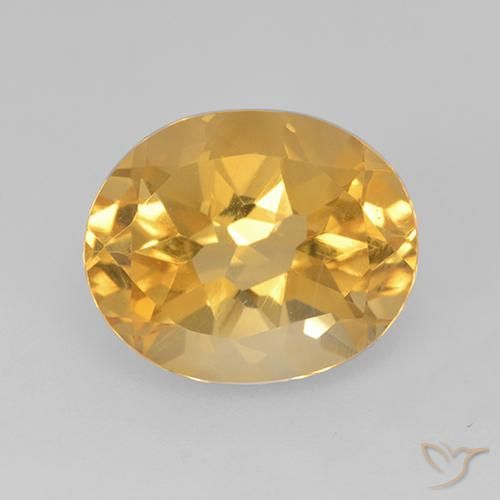 5.13ct 天然 深金色 黄水晶, 椭圆形, VVS-VS