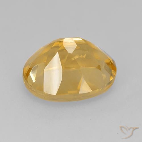 5.13克拉天然黄水晶，椭圆形，VVS-VS