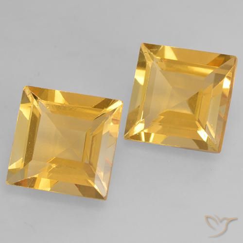 3.12克拉天然黄水晶，正方形，VS