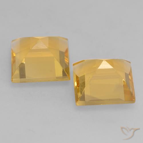 3.12克拉天然黄水晶，正方形，VS