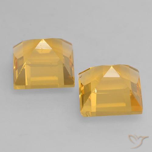 3.22克拉天然黄水晶，正方形，VS