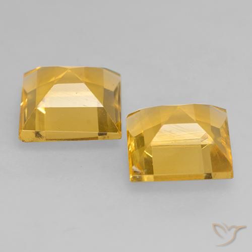 2.98克拉天然黄水晶，正方形，VS