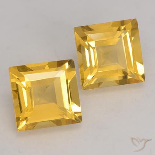 3.27克拉天然黄水晶，正方形，VS