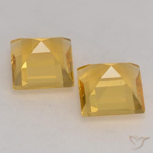 3.27克拉天然黄水晶，正方形，VS