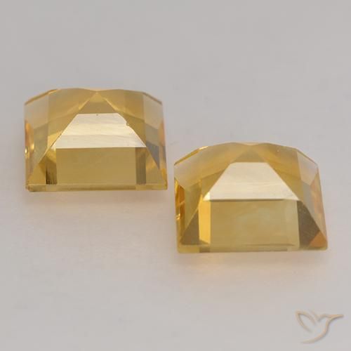 2.89克拉天然黄水晶，正方形，VVS-VS