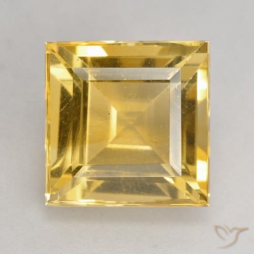3.57ct 天然 金色 黄水晶, 正方形, VS