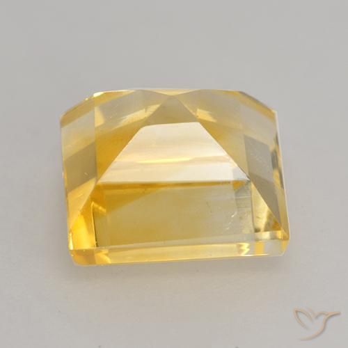 3.43克拉天然黄水晶，正方形，VS