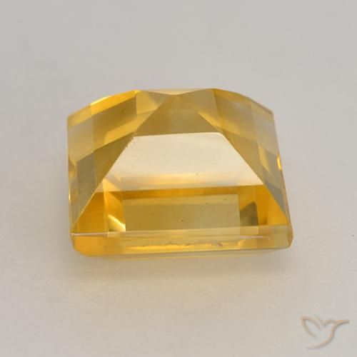 3.11克拉天然黄水晶，正方形，VVS-VS