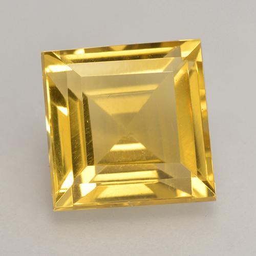 3.72克拉天然金色黄水晶，方形，8.9×8.8毫米，VVS-VS