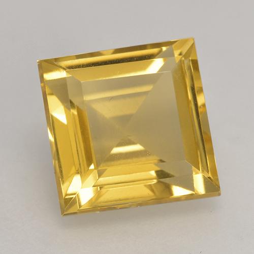 3.72克拉天然金色黄水晶，方形，8.9×8.8毫米，VVS-VS