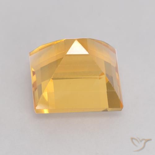3.68克拉天然黄水晶，正方形，VS