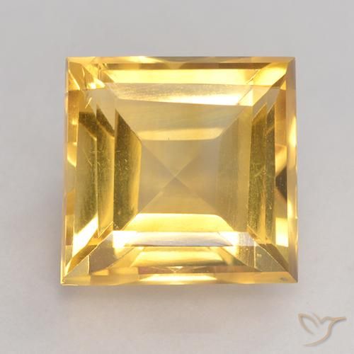 3.59ct 天然 中金 黄水晶, 正方形, VS