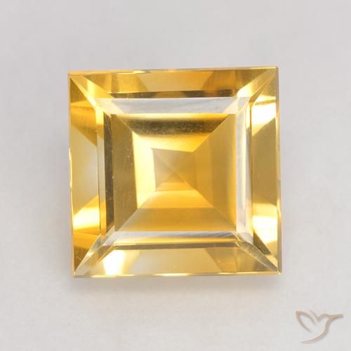 3.31ct 天然 中金 黄水晶, 正方形, VS