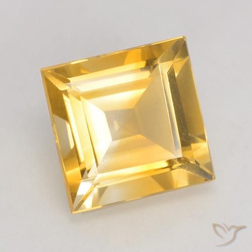 3.31克拉天然黄水晶，正方形，VS