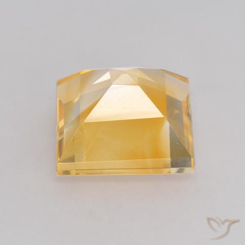 3.31克拉天然黄水晶，正方形，VS