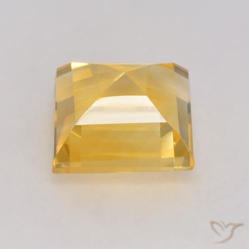 3.56克拉天然黄水晶，正方形，VVS-VS