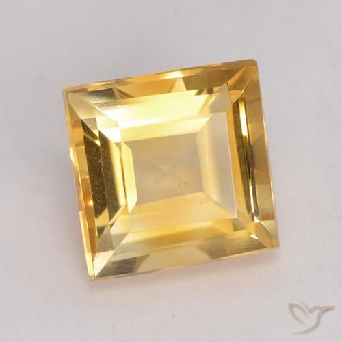 2.94克拉天然黄水晶，正方形，VVS-VS