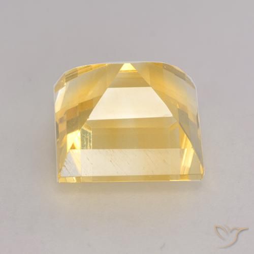 4.13克拉天然黄水晶，正方形，VS