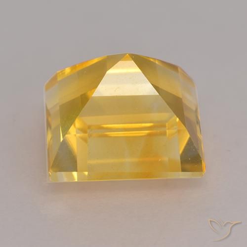 3.49克拉天然黄水晶，正方形，VS