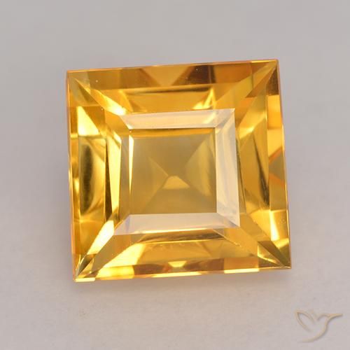 2.91ct 天然 中金 黄水晶, 正方形, VVS-VS
