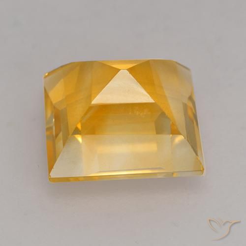 2.91克拉天然黄水晶，正方形，VVS-VS