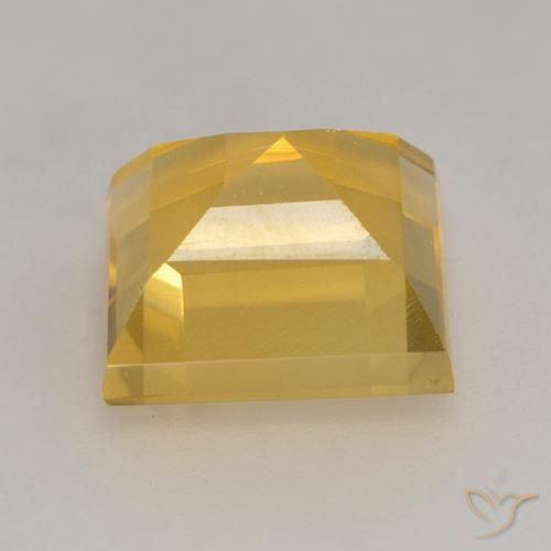 3.39克拉天然黄水晶，正方形，VS