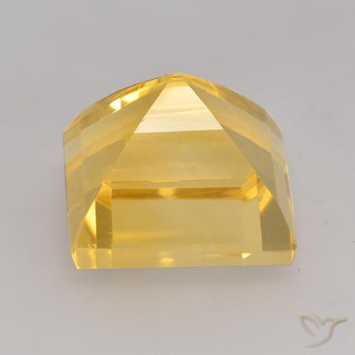 3.66克拉天然黄水晶，正方形，VVS-VS