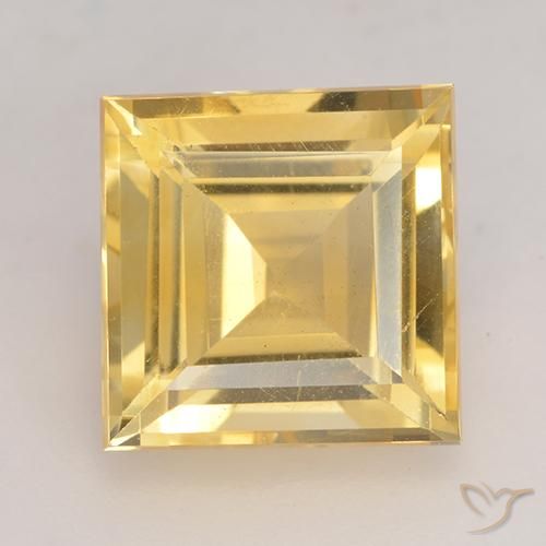 3.14ct 天然 黄金色 黄水晶, 正方形, VS