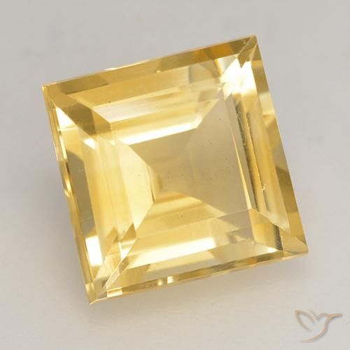 3.14克拉天然黄水晶，正方形，VS