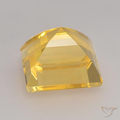 3.55克拉天然黄水晶，正方形，VS
