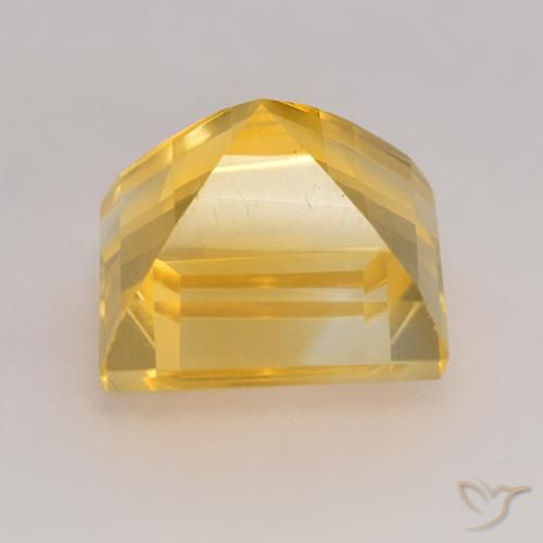 3.71克拉天然黄水晶，正方形，VS