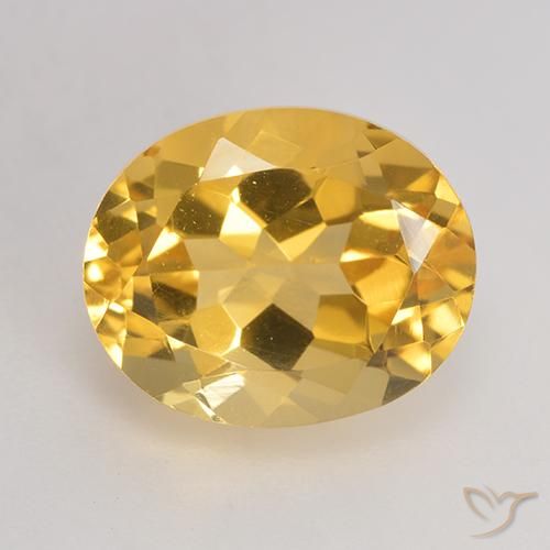 3.77ct 天然 中金 黄水晶, 椭圆形, VVS-VS