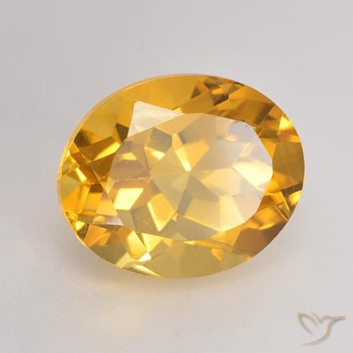 3.71克拉天然黄水晶，椭圆形，VVS-VS