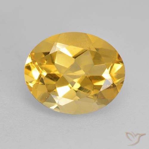 3.33ct 天然 金色 黄水晶, 椭圆形, VVS-VS