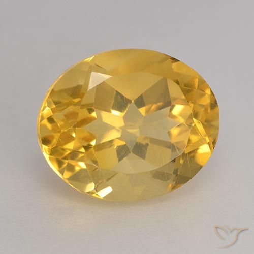 3.64克拉天然黄水晶，椭圆形，VVS-VS
