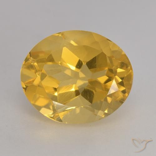 3.64克拉天然黄水晶，椭圆形，VVS-VS