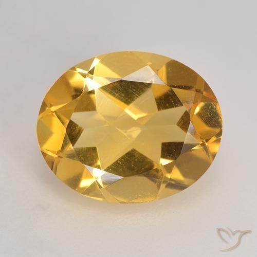 3.12ct 天然 深金橙色 黄水晶, 椭圆形, VVS-VS