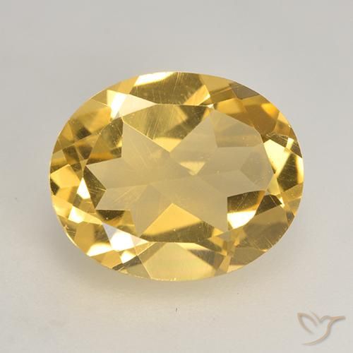 3.28ct 天然 金色 黄水晶, 椭圆形, VVS-VS
