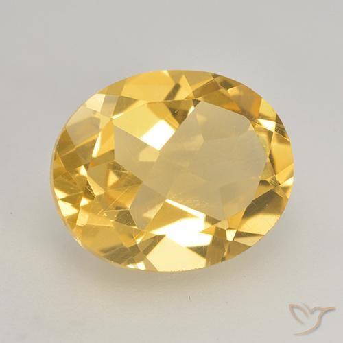 3.28克拉天然黄水晶，椭圆形，VVS-VS