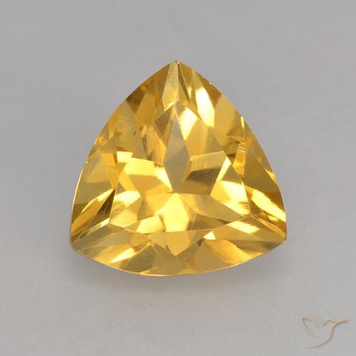2.26ct 天然 中金 黄水晶, 胖三角形, VVS-VS