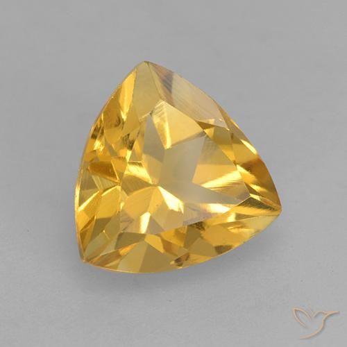2.26克拉天然黄水晶，胖三角形，VVS-VS