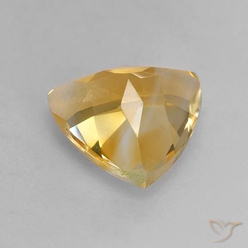 2.47克拉天然黄水晶，胖三角形，VVS-VS